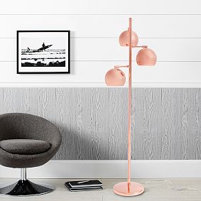 Rose Gold Metallic Spotlight Floor Lamp