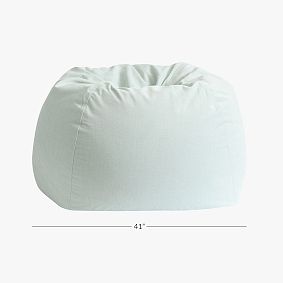 Large Chenille Plain Weave Washed Pool Bean Bag Chair