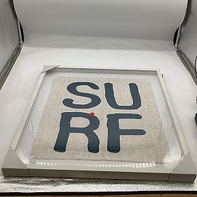 Open Box: Surf Word Art - Blue/White