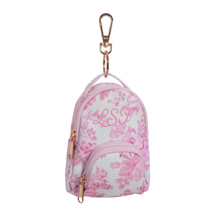 LoveShackFancy Pink Damask Mini Backpack Bag Charm | Pottery Barn Teen