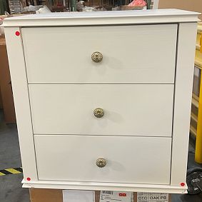 Open Box: Charlotte 3-Drawer Nightstand (20.75") - Heritage White