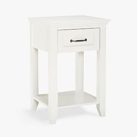Open Box: Hampton Nightstand (19") - Simply White, Black Nickel