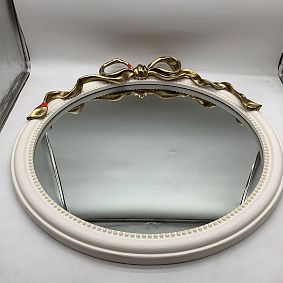Open Box: LoveShackFancy Bow Mirror (30.5") - French White/Ivory