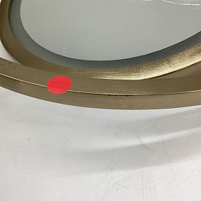 Open Box: Scallop Light Up Vanity Desktop Mirror - Gold