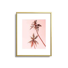 Open Box: Sunset Palms Art, 13"x19" - Gold Frame