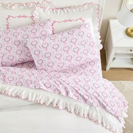 【Pink Love 】★希少　ホワイトラタン　ハート♡チェスト LoveShackFancy Organic Floral Heart Sheet Set | Pottery Barn Teen