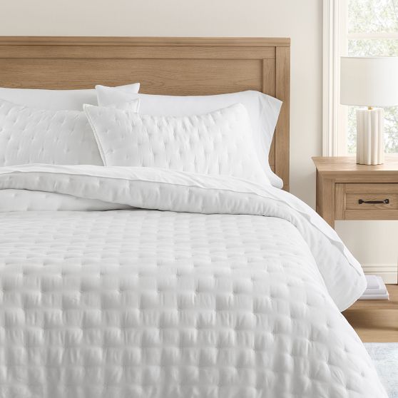 Cross Stitch Quilt—Cotton Chambray Bedding | Pottery Barn Teen