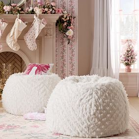 Large LoveShackFancy Bow Bean Bag Chair Slipcover Only