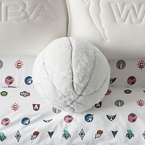 Faux Fur Basketball Pillow
