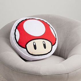 Super Mario<sup>&trade;</sup> Super Mushroom 1-Up Mushroom Reversible Pillow