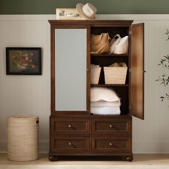 Chris Loves Julia Armoire, Heritage Walnut