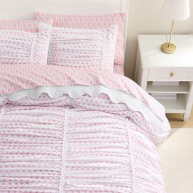 Roller Rabbit Hearts Ruched Duvet Cover