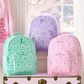 Gear-Up Pink Palm Puff Backpack and Lunch Box Bundle, Set of 2
