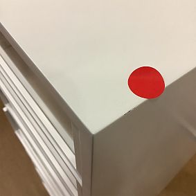 Open Box: Wood &amp; Acrylic Storage Tower (12" x 33") - White