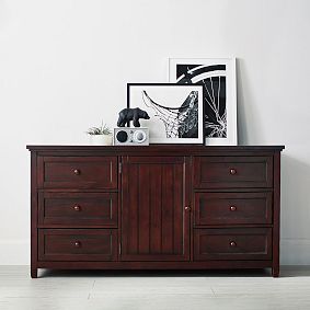 Beadboard 6-Drawer Wide Dresser (63.5w x 19d")