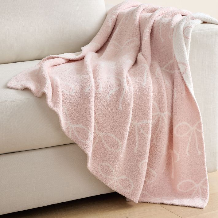 Bow Throw Rug Cozy Bow Reversible Throw | Pottery Barn Teen