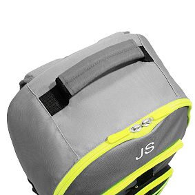 Colour Block Backpack and Cold Pack Lunch Box Bundle, Yellow and Grey