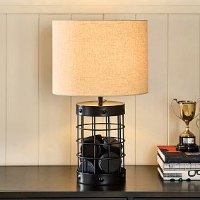 Metal Grid Collector Table Lamp (22")