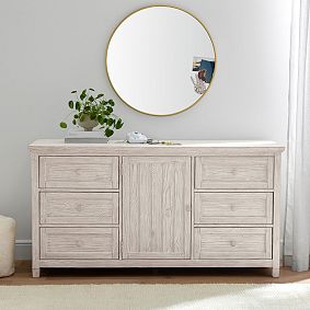 Beadboard 6-Drawer Wide Dresser (63.5w x 19d")