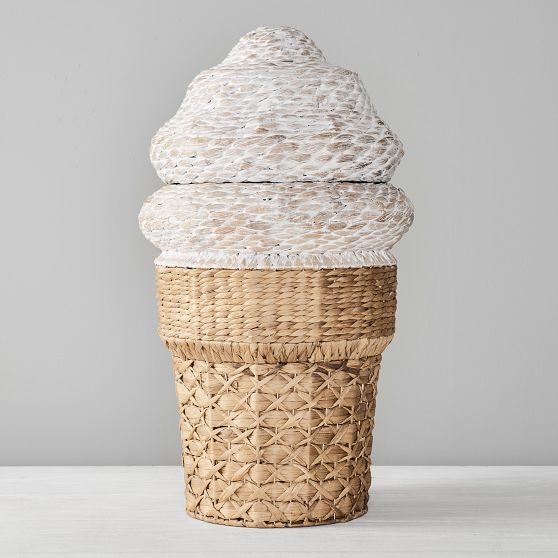 Ice Cream Cone Hamper Storage Basket | Pottery Barn Teen