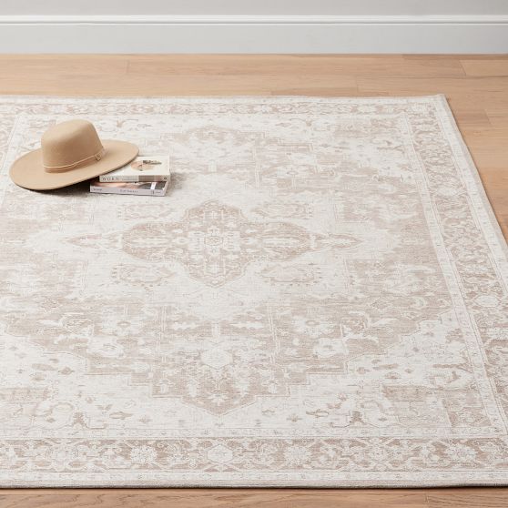 ラグ・カーペット Bott always Rug Ellington Washable Rug, Persian Style | Pottery Barn Teen
