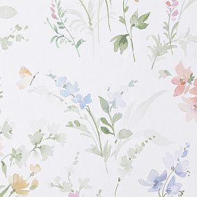 Open Box: Alana Floral Wallpaper, Peel And Stick (36"W)