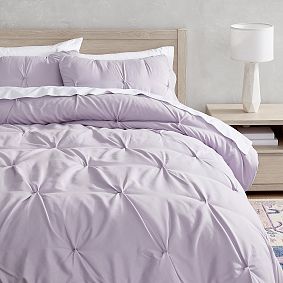 Open Box: Microfiber Pintuck Comforter, Twin/Twin XL - Dusty Iris