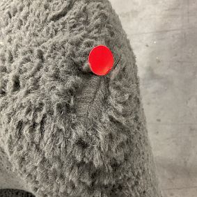 Open Box: Lennon Low Swivel Lounge Chair - Sherpa Charcoal