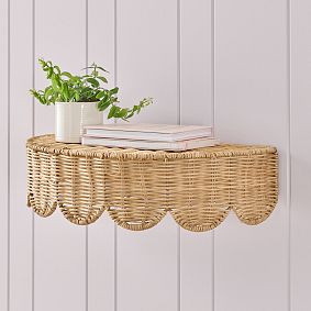 Round Woven Scallop Shelf