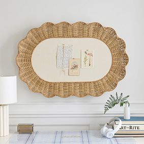 Scallop Woven Oval Pinboard