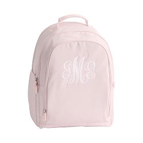 Gear-Up Pink Monogram Large Backpack and Lunch Box Bundle, Set of 2