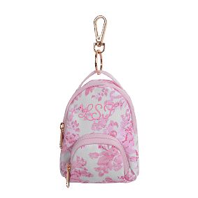 LoveShackFancy Pink Damask Mini Backpack Bag Charm