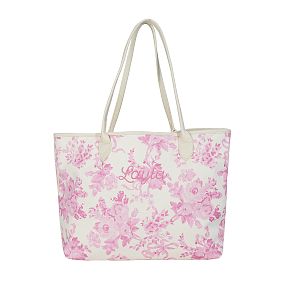 LoveShackFancy Pink Damask Tote Bag