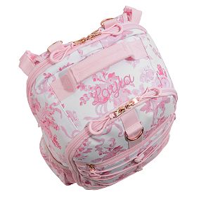 Gear-Up LoveShackFancy Pink Damask Adaptive Backpack and Lunch Box Bundle, Set of 2