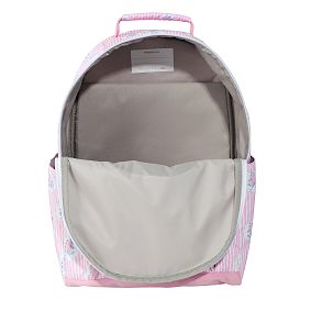 Gear-Up Pink Floral Pinstripe Backpack, Large
