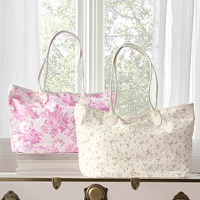 LoveShackFancy Pink Damask Tote Bag