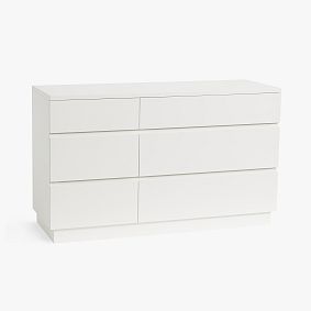 Open Box: Bowen 6-Drawer Wide Dresser (56"W x 19"D) - Simply White