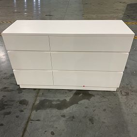 Open Box: Bowen 6-Drawer Wide Dresser (56"W x 19"D) - Simply White