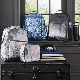 Gear-Up Earth Camo Large Backpack and Lunch Box Bundle, Set of 2
