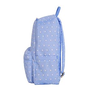 Colby Roller Rabbit Blue Hearts Backpack &amp; Cold Pack Lunch Box Bundle
