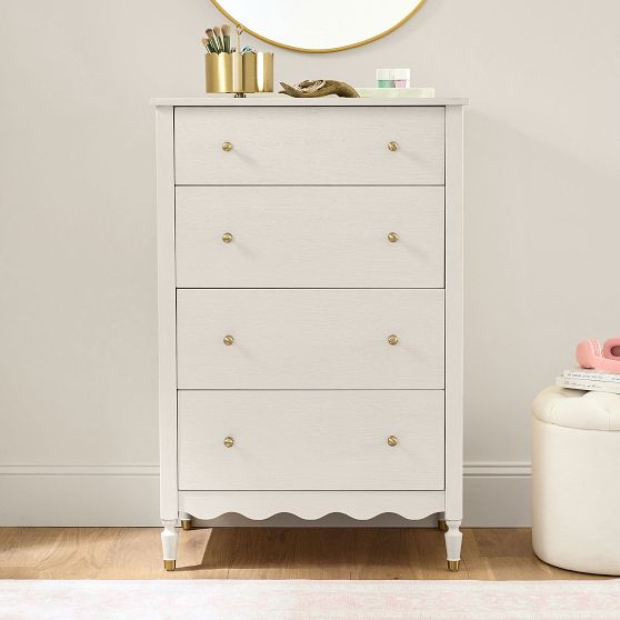Camille Tall Chest of Drawers, Bleached Bone Camille Tall Chest of Drawers, Bleached Bone