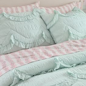 Organic Blooming Stripe Sheet Set