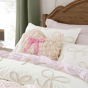 Washed Cotton Ruffle Stripe Sheet Set