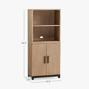 Kearny Tall Bookcase with Cabinet Storage (24.5")
