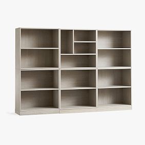 Stack Me Up Wall Bookcase with Mixed Shelf (90")