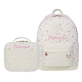 Northfield LoveShackFancy Pink Crochet Backpack and Lunch Box Bundle, Set of 2
