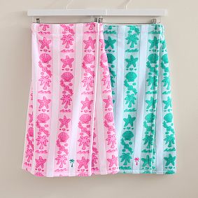 Pink Palm Puff Bath Wrap