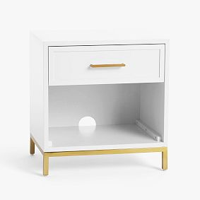 Open Box: Blaire Nightstand (20") - Simply White, Gold