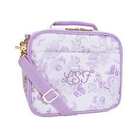 Gear-Up LoveShackFancy Lavender Damask Backpack and Cold Pack Lunch Box Bundle, Set of 3