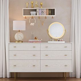 Glam Shelf With Hooks (30"x10")